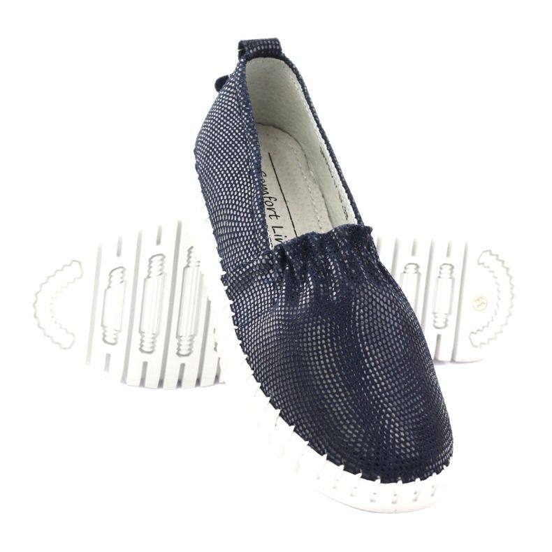 Sapatos femininos Filippo azul marinho casca 3