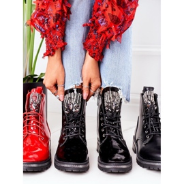 Trabalhadores quentes lacados com zircônia cúbica de atenção preta preto 1