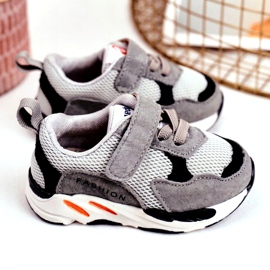 Apawwa Calçado desportivo infantil com velcro, cinzento cinza 3