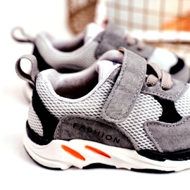 Apawwa Calçado desportivo infantil com velcro, cinzento cinza 4