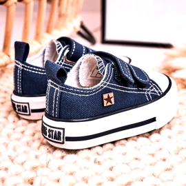 Tênis infantis com velcro Big Star HH374097 azul marinho 6