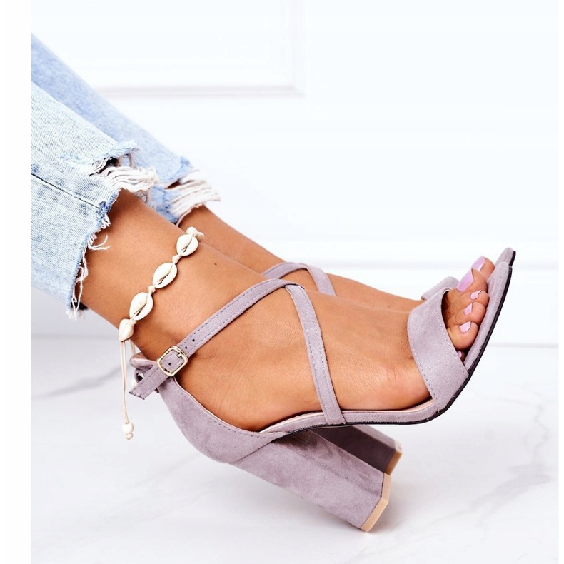 PS1 Sandálias de camurça em uma barra cinza dance comigo 4