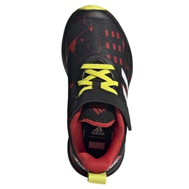 Sapatos Adidas FortaRun Superhero C Jr H67853 preto vermelho amarelo 2