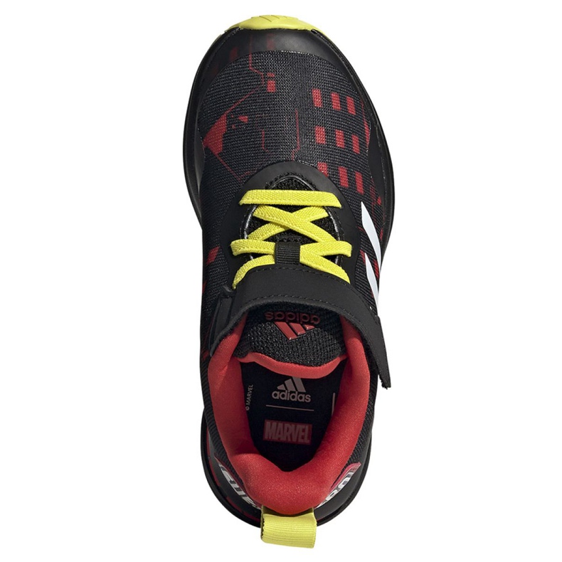 Sapatos Adidas FortaRun Superhero C Jr H67853 preto vermelho amarelo 2