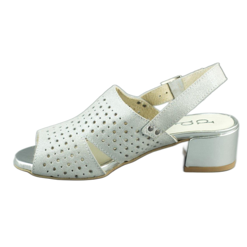 Dolce Pietro Sandálias femininas de salto alto 2084 prata 1