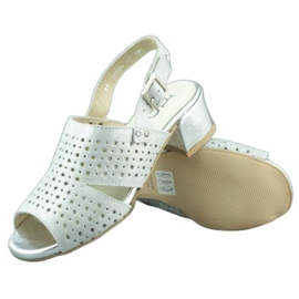 Dolce Pietro Sandálias femininas de salto alto 2084 prata 2