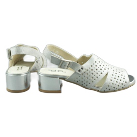 Dolce Pietro Sandálias femininas de salto alto 2084 prata 3