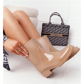 PS1 Botas Jodhpur Shiny Galoches Beige Dia chuvoso bege 3