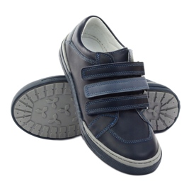 Sapatos de menino com nabos Bartuś azul marinho multicolorido 3