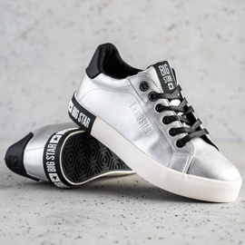 Tênis feminino Big Star II274034 prata 1