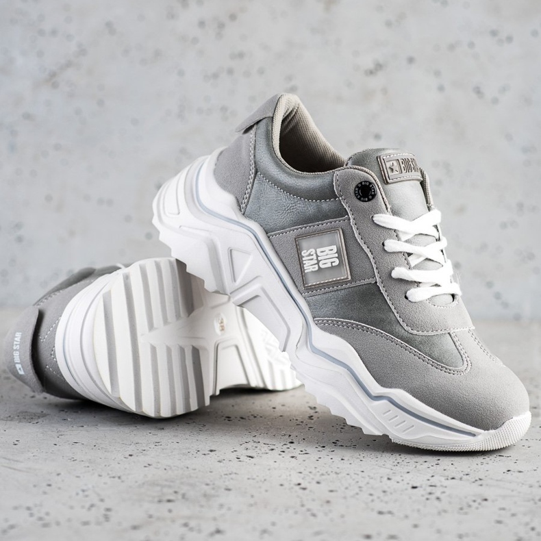 Tênis feminino Big Star GG274211 cinza 1