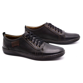 Olivier Sapatos de couro masculino 695 MP pretos 2