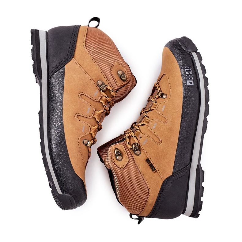 Tênis masculino de trekking quente Big Star EE174438 Camel marrom 1