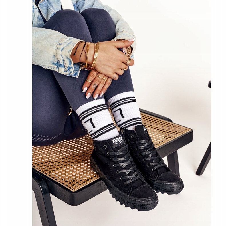 Tênis alto feminino Big Star FF274244 preto 1
