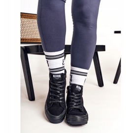 Tênis alto feminino Big Star FF274244 preto 2