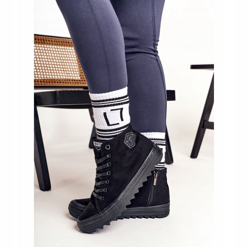 Tênis alto feminino Big Star FF274244 preto 3