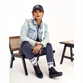 Tênis alto feminino Big Star FF274244 preto 5