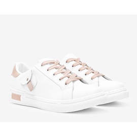 Tênis branco e bege com bolso decorativo da Nandina 1