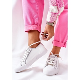 Tênis feminino de couro Big Star II274055 branco 2