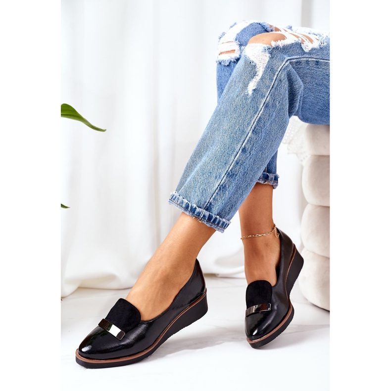 Sapatos Lacados Cunha POTOCKI 12032 Preto 2