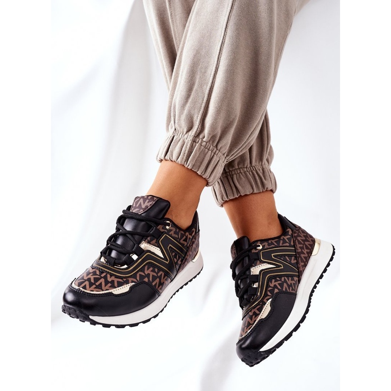 Tênis calçados esportivos com logotipo preto-marrom sempre castanho 1