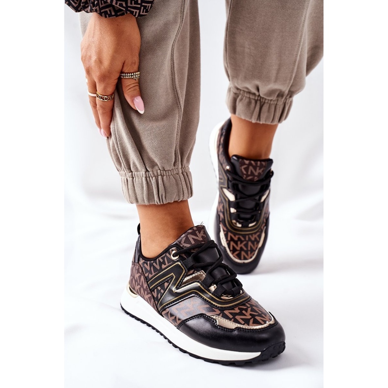 Tênis calçados esportivos com logotipo preto-marrom sempre castanho 2