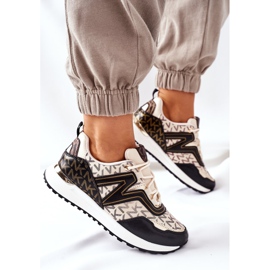 Logowane Calçados Esportivos Tênis Bege e Preto Sempre 1