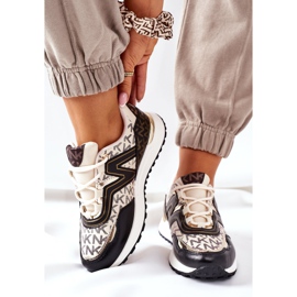 Logowane Calçados Esportivos Tênis Bege e Preto Sempre 2