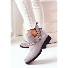 PS1 Botas de camurça com corrente Grey Elvira cinza 2