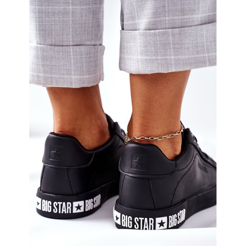 Tênis feminino de couro Big Star II274030 preto 1