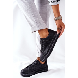 Tênis de couro na plataforma preta Big Star II274070 preto 1