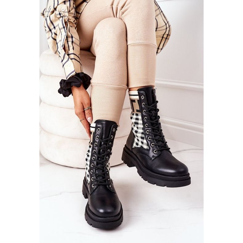 Workers From Elastic Black Fabric Love Story marrom 1