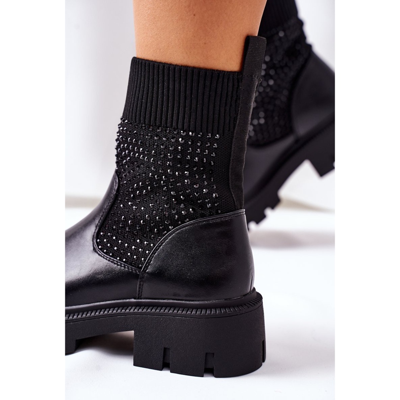 Workers Black Xoxo feitos de tecido flexível com zircônia cúbica preto 1