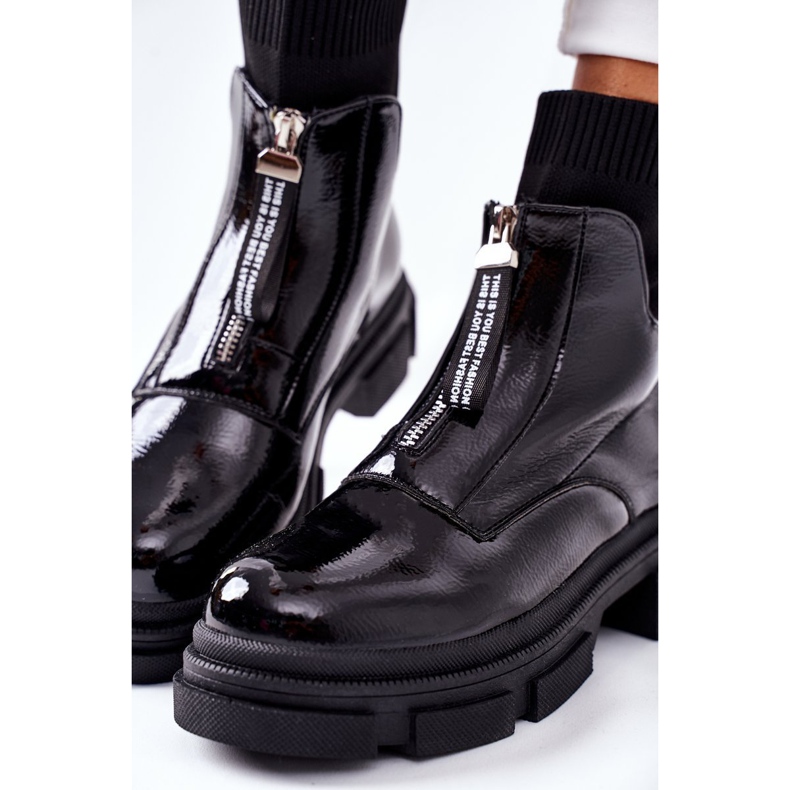 Botas altas na plataforma Massive Black Chicago preto 1