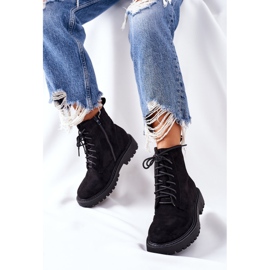 PS1 Botas de camurça com zíper preto belados 2