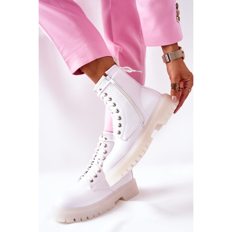 Botas altas elegantes do Graal branco 2