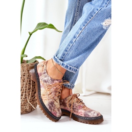 Sapatos femininos Oxfords de couro Maciejka 04087-46 Multicolor multicolorido 2