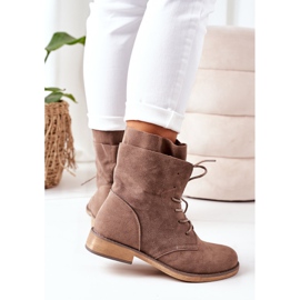 PS1 Botas com parte superior dupla marrom claro Violetta cáqui 1