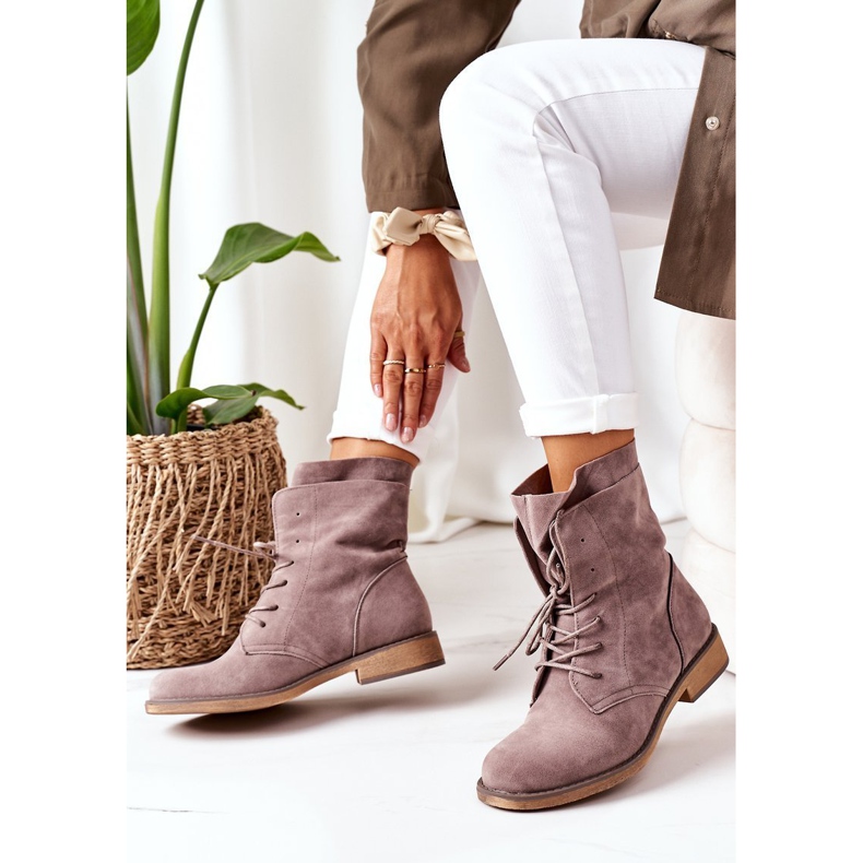 PS1 Botas com dupla haste taupe violetta cinza 2