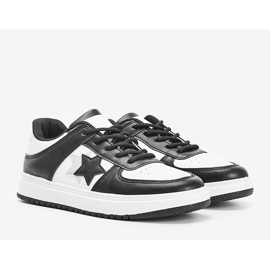 Tênis preto e branco com estrelas Polja 1 Tênis preto e branco com estrelas Polja 1