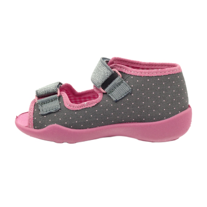 Calçados infantis Befado 242P082 rosa prata cinza 5