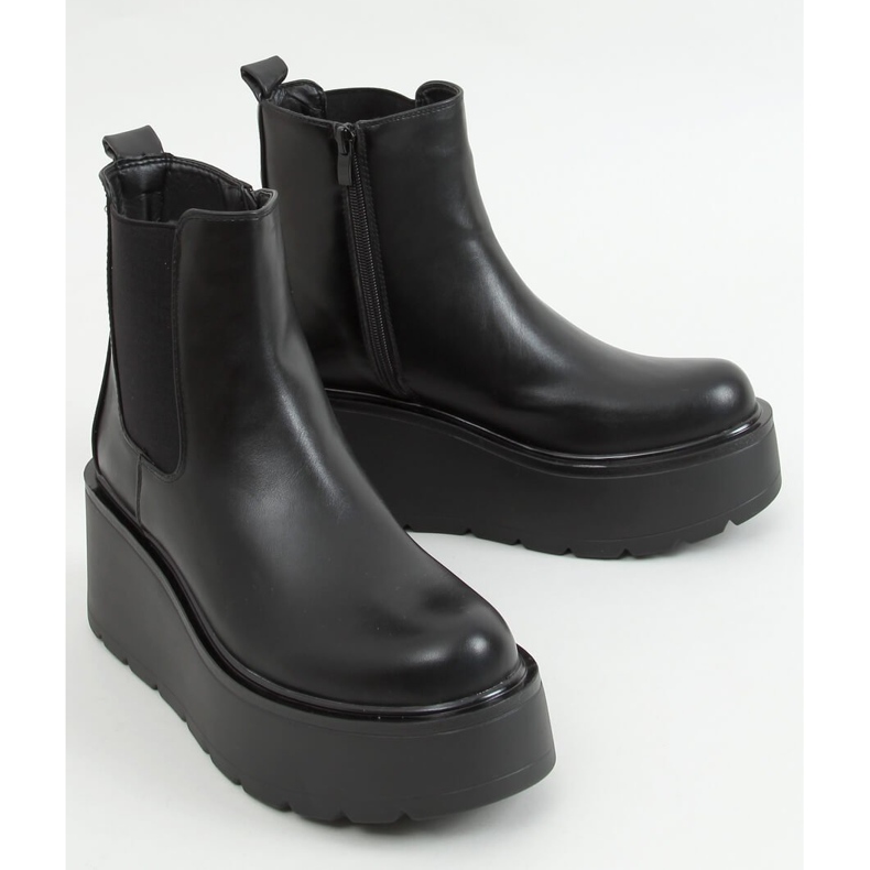Botas pretas QT22P pretas de sola alta preto 1