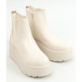 Botas Bege de sola alta QT22P Bege 1 Botas Bege de sola alta QT22P Bege 1