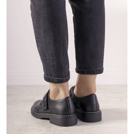 Sapatos prateados deslizantes com tachas GF-FD9 preto 2 Sapatos prateados deslizantes com tachas GF-FD9 preto 2