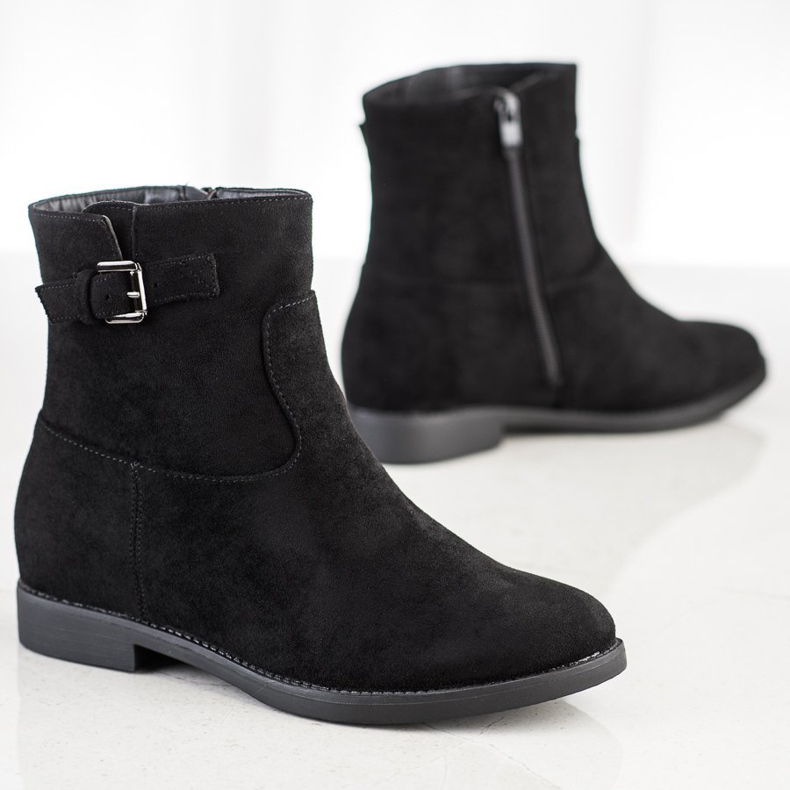 J. Star Botas pretas de tornozelo preto 1