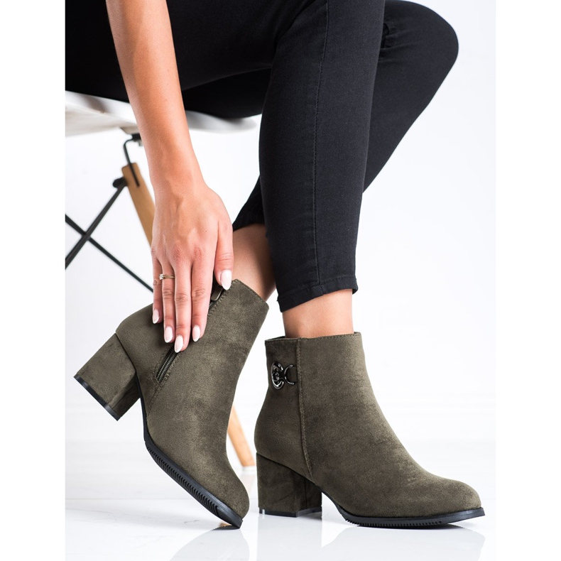 J. Star Botas de salto alto verde 1