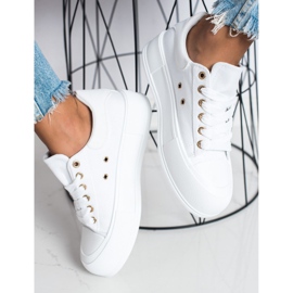 Goodin Tênis clássicos na plataforma branco 1