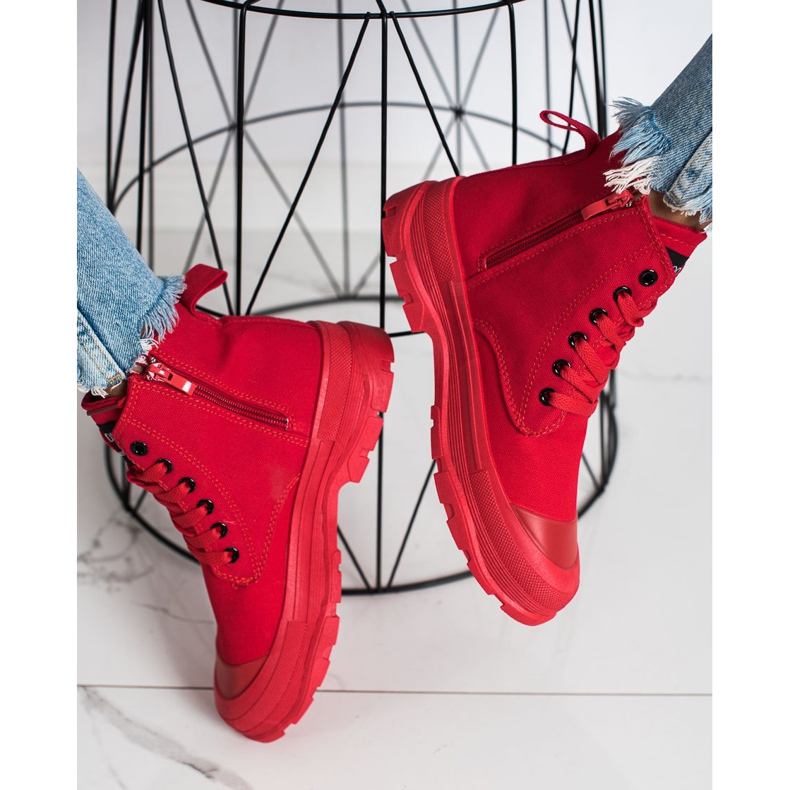 Goodin Tênis de cano alto originais vermelho 1