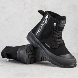 Goodin Tênis de cano alto originais preto 1