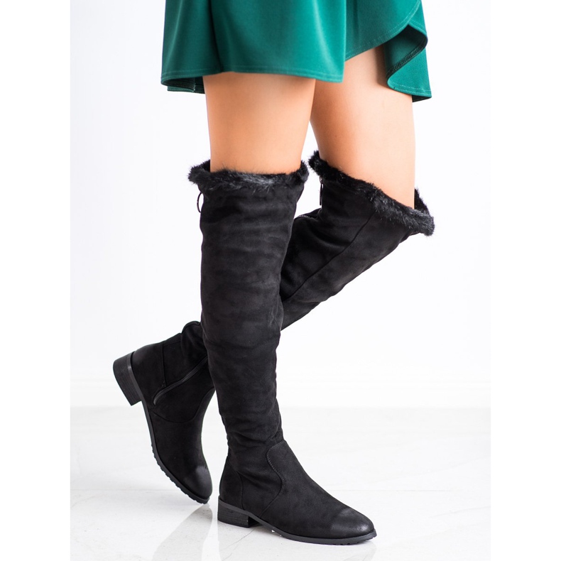 M.Daszyński Botas altas casuais preto 1 M.Daszyński Botas altas casuais preto 1